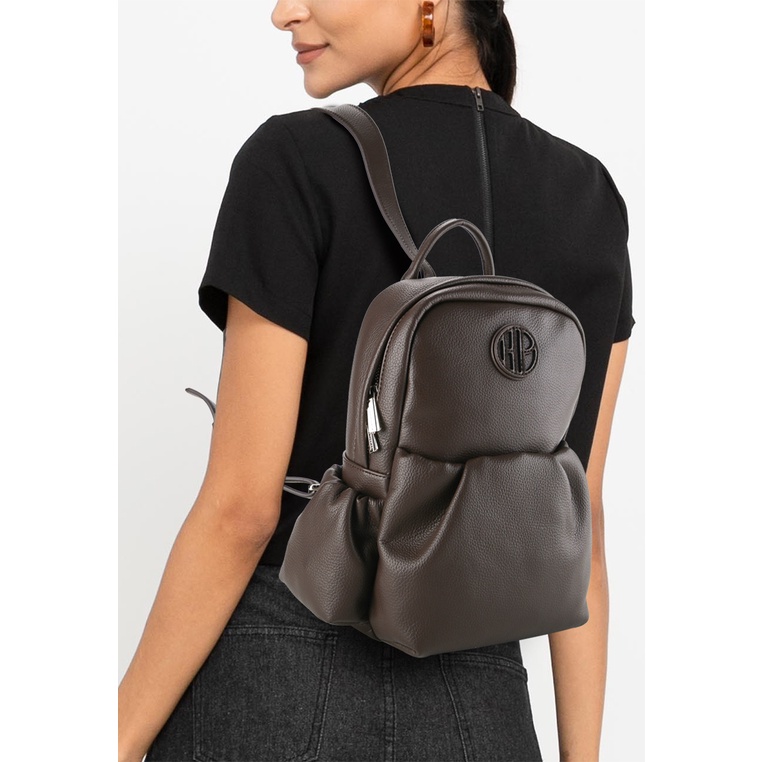 Tas Backpack Hush Puppies Original Wanita Gendong Top carry handle Wedding 100% Asli Glamour Sago M 