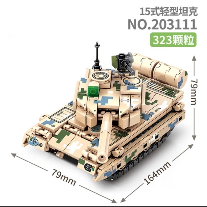 Ready Brick Tank Military 85 Main Battle Tank Model 324 Pcs Sembo 105514 Siap Kirim