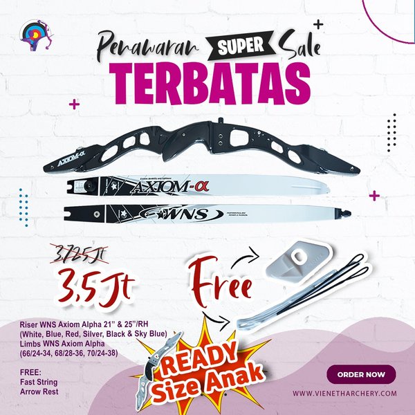 Promo Bowset Recurve Wns Axiom Alpha Busur Panah Ilf Bow Set Barebow