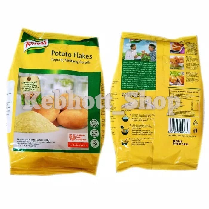 

Terlaris Knorr Potato Flakes Tepung Kentang Serpih Bubuk 500 Gr