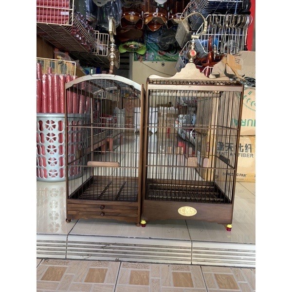 Bestseller Sangkar Kandang Burung Kecil Cms Jati Asli Ukuran L 27 P 32 T 50 Cm