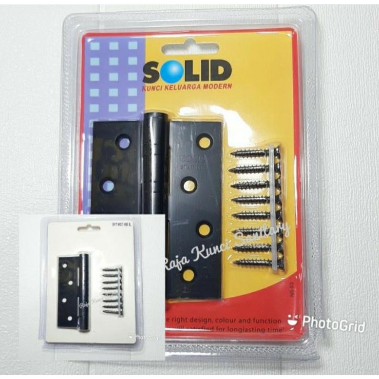 TER-UPDATE ENGSEL PINTU SOLID 4 INCH/ENGSEL SOLID EK 17 4X3X3X4BB STAINLESS/HITAM/BLACK/ENGSEL PINTU