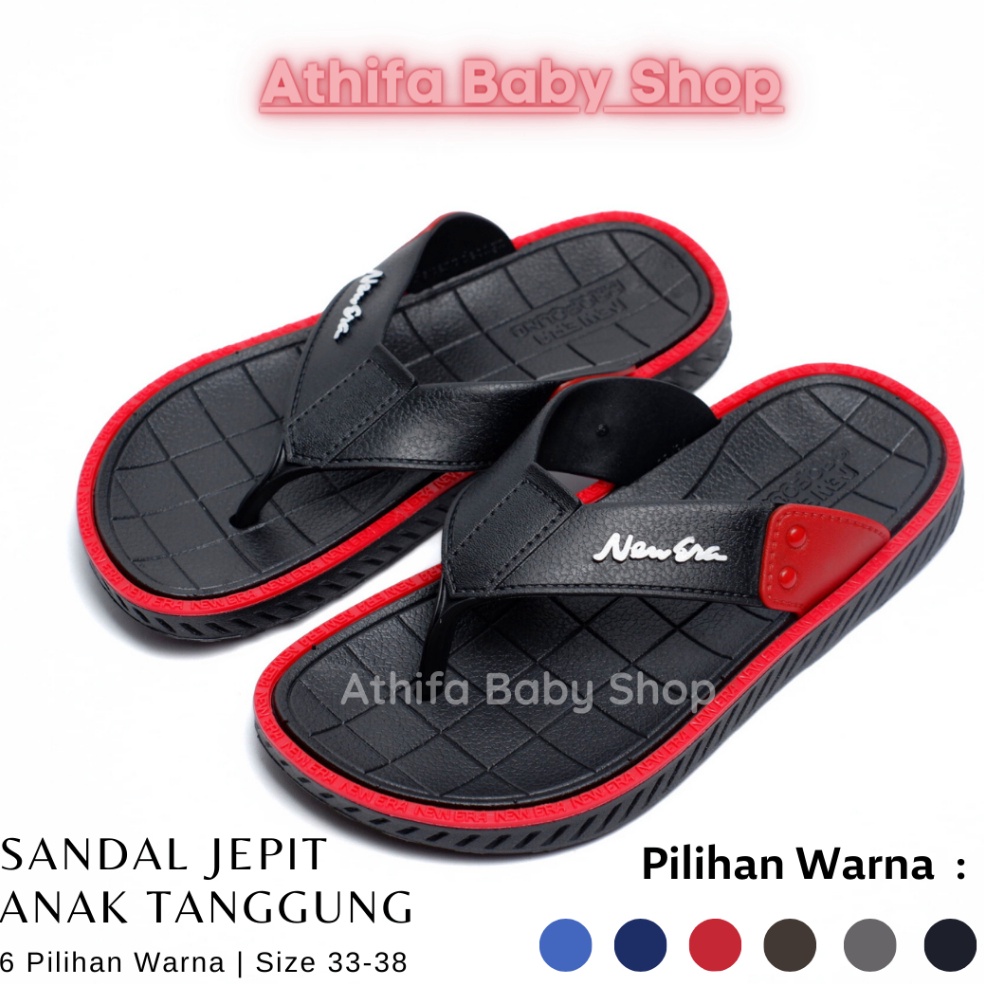 Sikat abisBb0B5 Sandal Jepit Anak Laki Cowok Sendal Karet Anak SD SMP Tanggung 4 5 6 7 8 Tahun New E