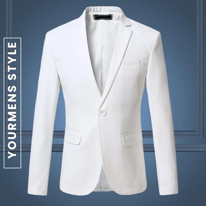 BLAZER KOREA PRIA SLIMFIT TOMMY FULL WHITE HIGH TWIST ORIGINAL NIKAYU