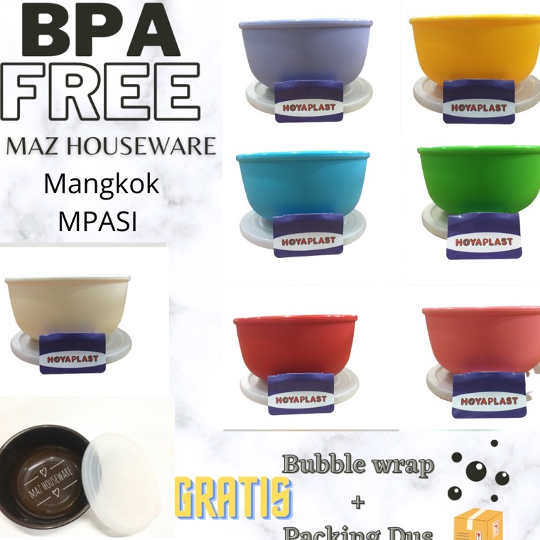 [LYM] Mangkok / Mangkuk Tutup MPASI Kecil Plastik 250 ml Microwaveable Bisa Masuk Kukusan Anti Tumpa