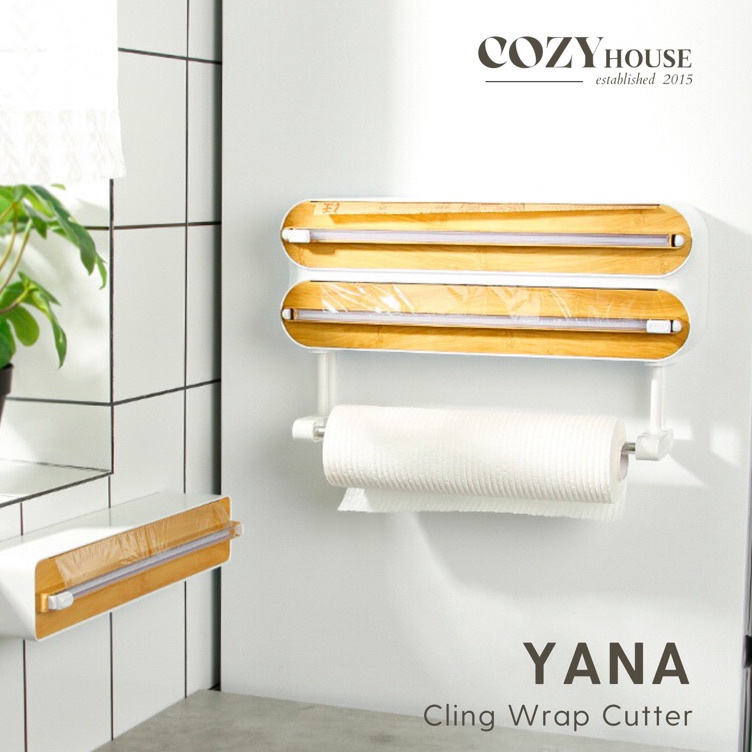 ￣ BG COZYHOUSE YANA Cling Wrap Dispenser Cutter / Alat pemotong penyimpanan cling wrap Ready¯