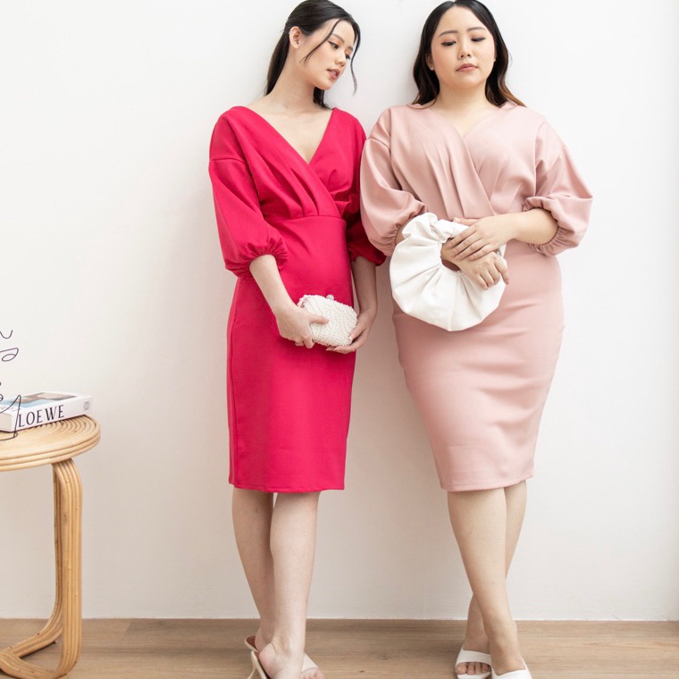 Special Price.. Eclaire - Jeanette Premium Dress Normal Grande  Big Size | Baju Wanita Dress Pesta B