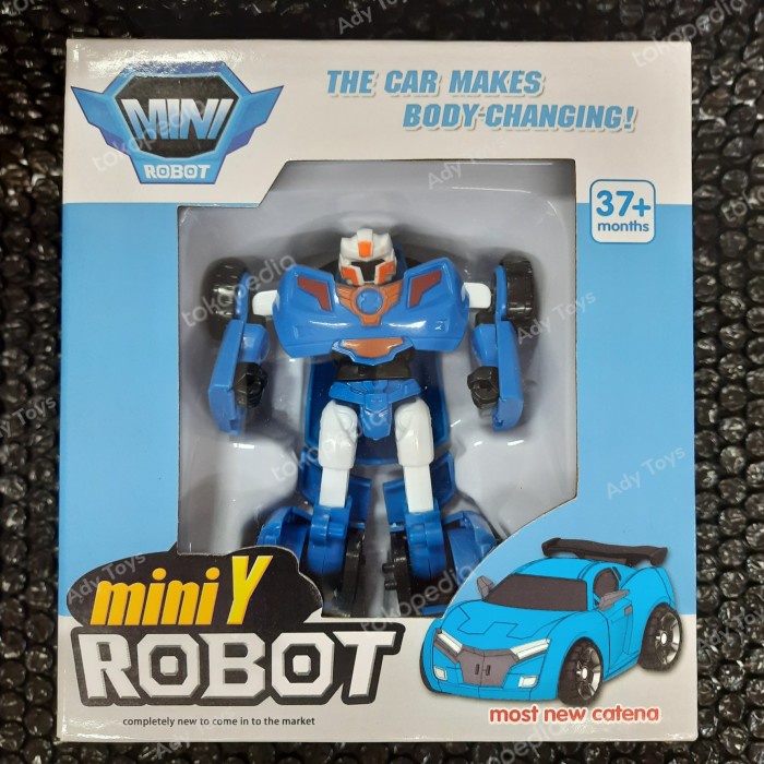FLASH SALE MINI TOBOT / MAINAN TOBOT / TRANSFORMERS / JUAL TOBOT MINI Y BIRU TERMURAH