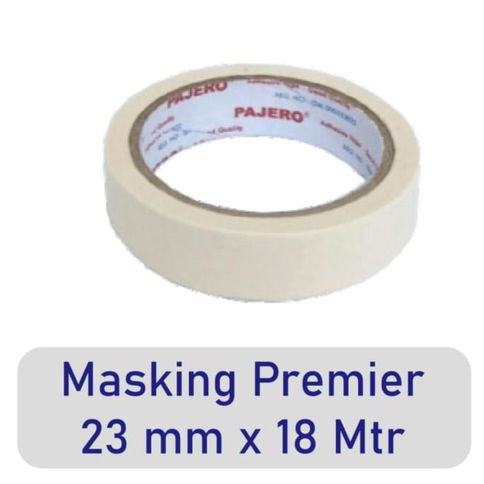 

:>:>:>:>] masking tape pajero 1 inch 23 mm x 18 meter / 20 yard isolasi kertas