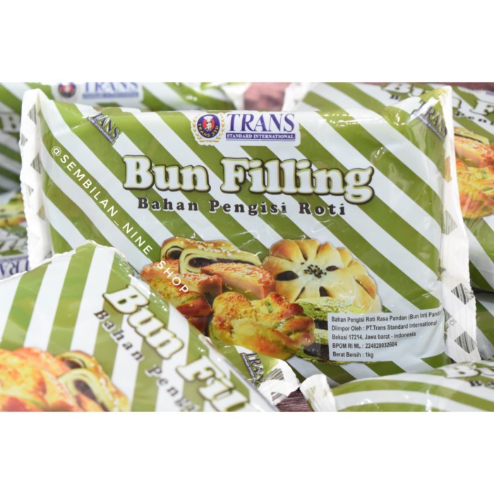 

TRANS PANDAN Bun FILLING 1 Kg Isian Roti Bakpao Pau Pastry Mochi Pia