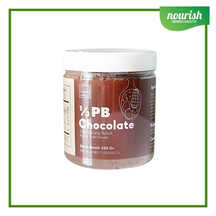 

Selai Kacang Bubuk 1/3 PB Lean Lab Cokelat 250g