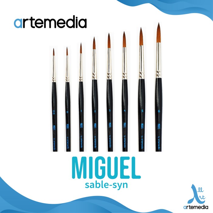 

Kuas Lukis Artemedia Miguel Round Sable-Syn Brush