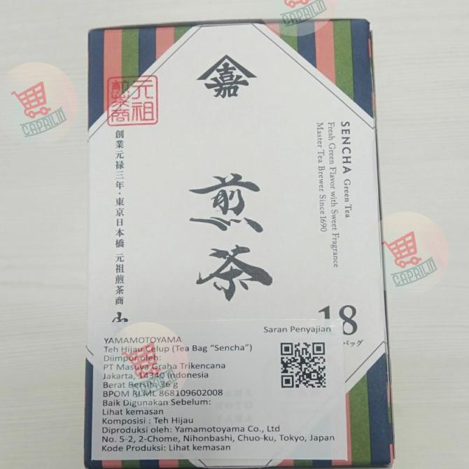 

] yamamotoyama sencha green tea 36 gr ( 18 x 2 gr ) tea bag / teh hijau