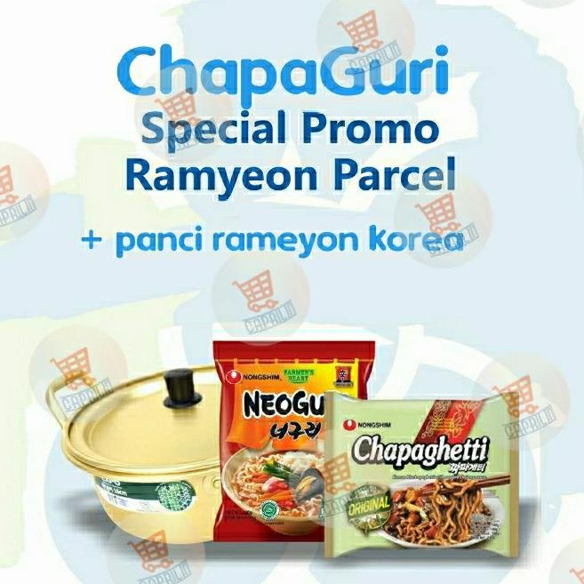 

hanya disini] parcel parsel Hampers lebaran unik Chapaguri + Panci Ramyeon Korea