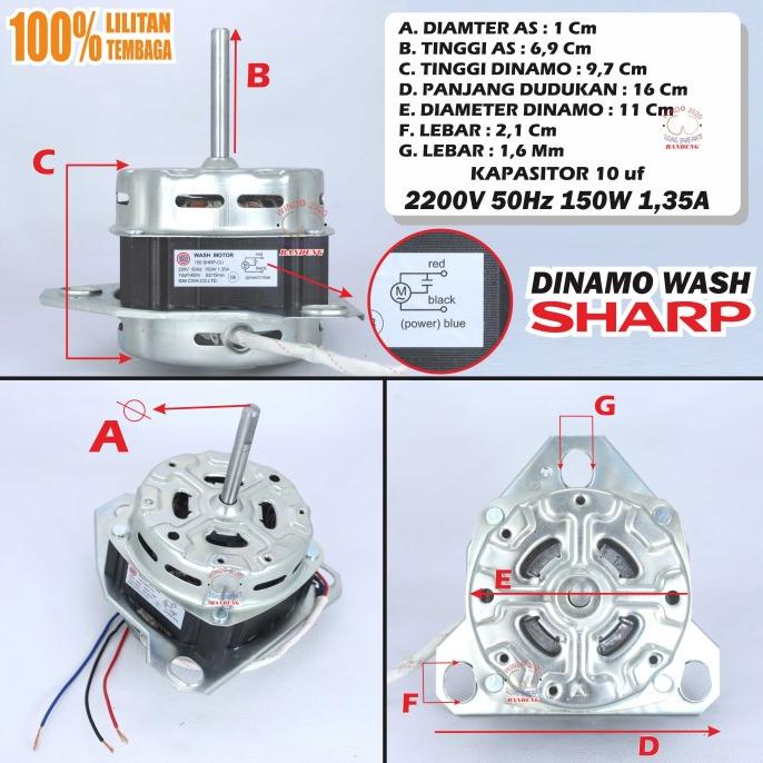 #####] DINAMO WASH MESIN CUCI SHARP | Dinamo Pencuci Mesin Cuci SHARP