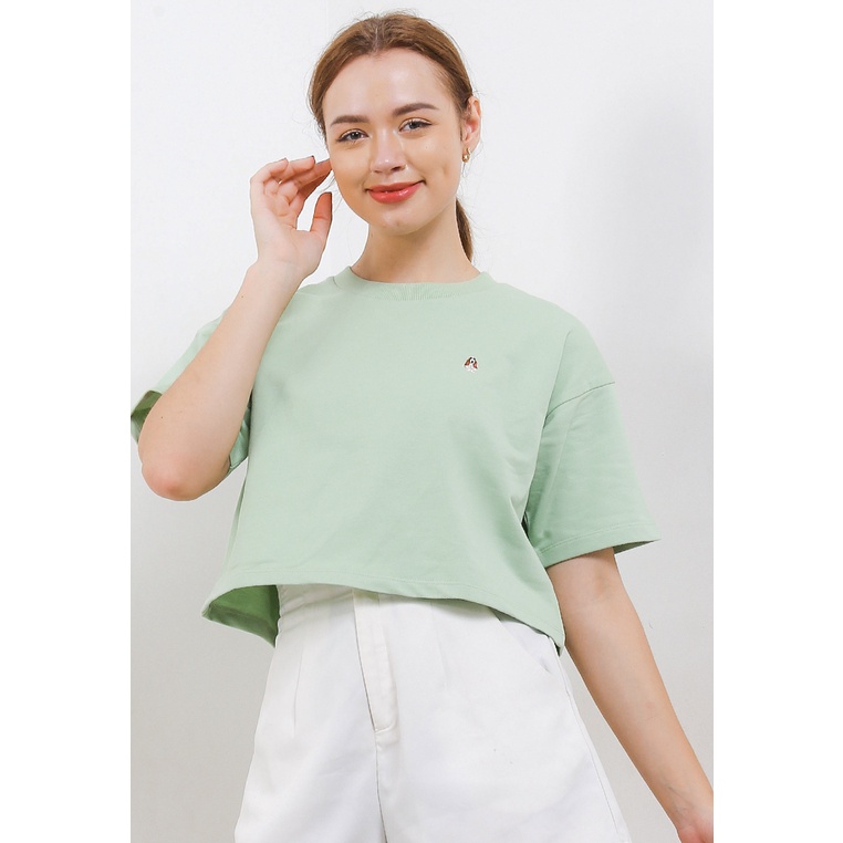 Kaos Hush Puppies Original Wanita Tee Unlined Kondangan Branded Aesthetic Vaia 2 Cropped Cewek Urban