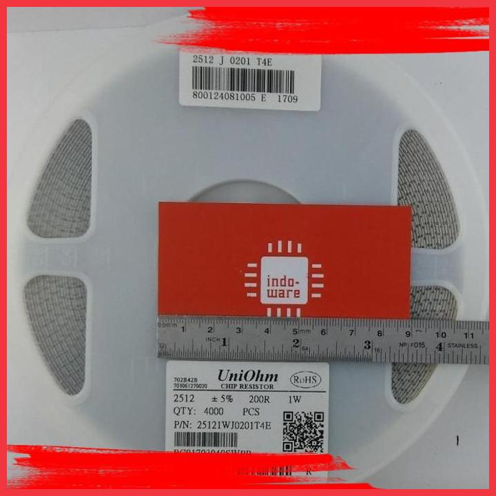 (IDW) 200R 200 R 200OHM CODE 201 CHIP RESISTOR SMD 2512 SMD2512 1W 5%
