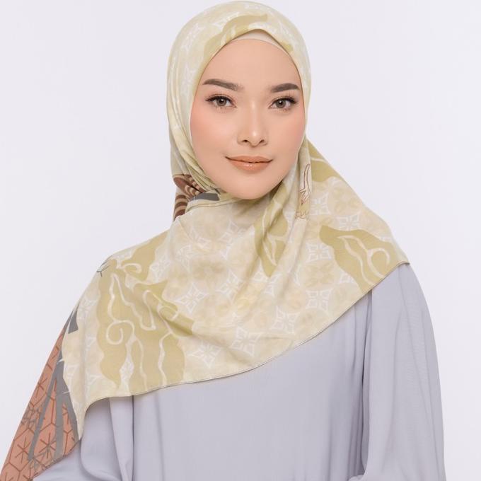 Sale ZM X Saung Angklung Udjo Maroon Scarf Kerudung Segi Empat Termurah
