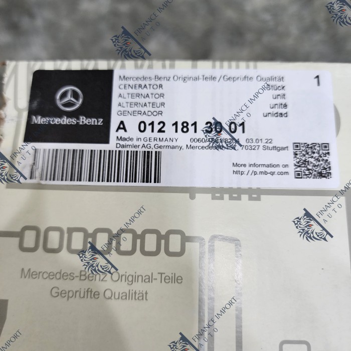 dinamo alternator ampere 220a mercedes benz w221 w212 a0121813001 ori ekaeka1619