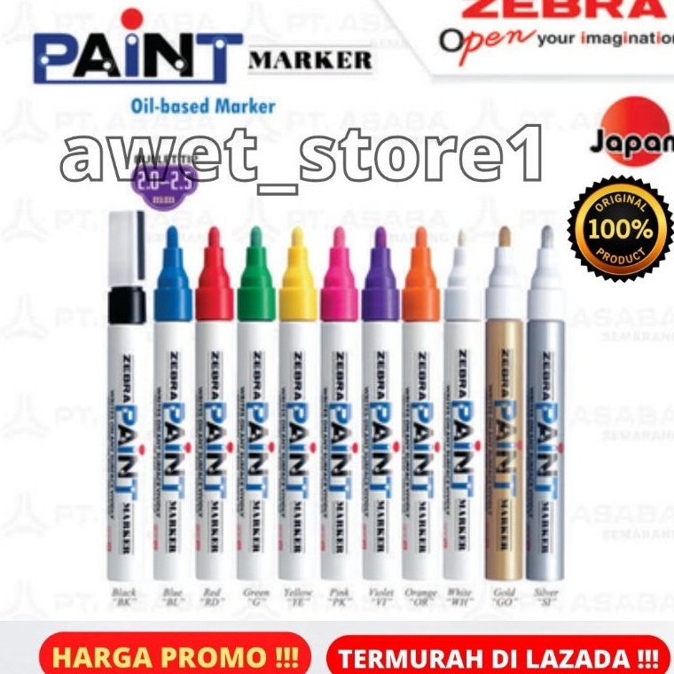 

Ready Stock-Spidol Ban Paint Maker Zebra