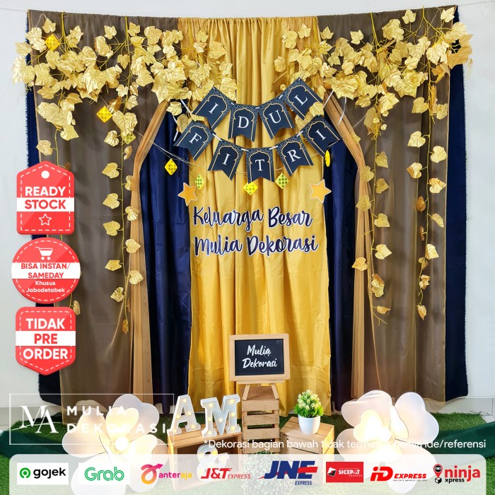 Backdrop Photobooth Lebaran Ramadhan Premium Ied Mubarak Paket Lengkap Bestseller Backdrop