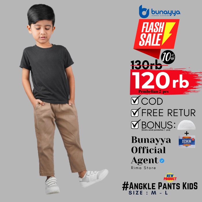 Celana Sirwal Anak Laki Laki Angkle Pants Kids Bunayya Murah Bunaya