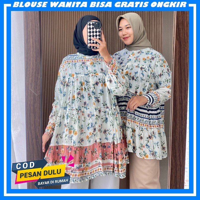 Style Baju Casual Remaja Cewk Blus Blus Bluse Blusee Blouse Blose Blosee 2023 Bloes Kerja Cewek Kore