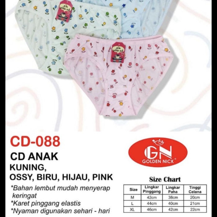 COD Celana Dalam CD Golden Nick anak wanita Perempuan Cowok Pria Lucu