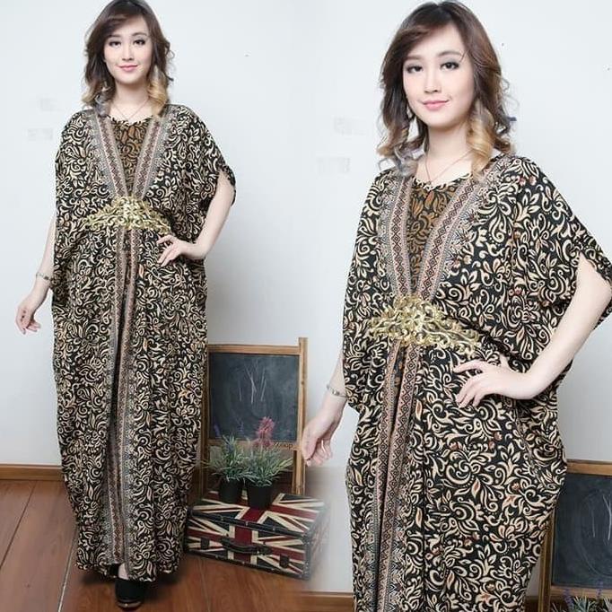 Kaftan Maxi Dress Long Gamis Jumbo Busana Muslim Wanita Frila Limited Edition