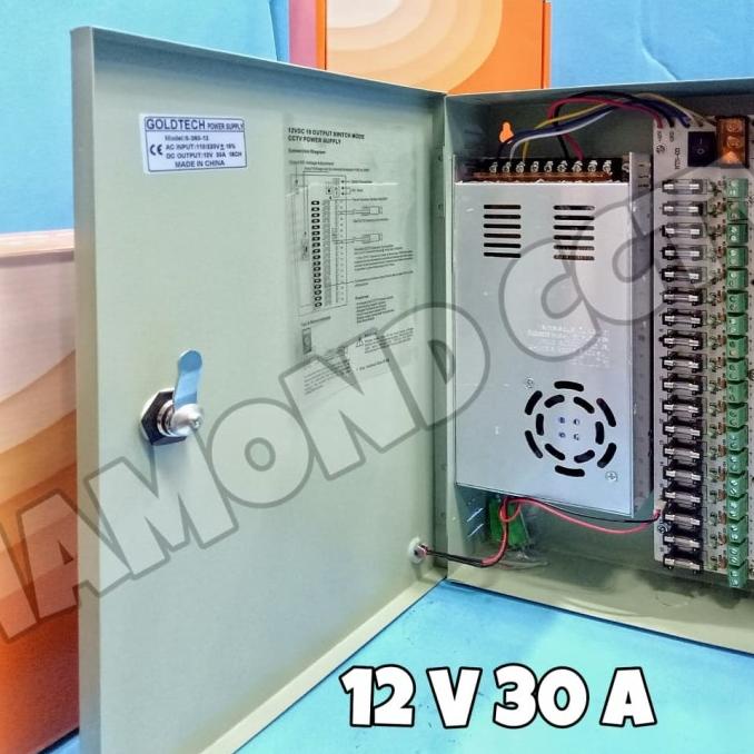 TERBARU  panel cctv - power cctv - power supply box 12V 30A CCTV