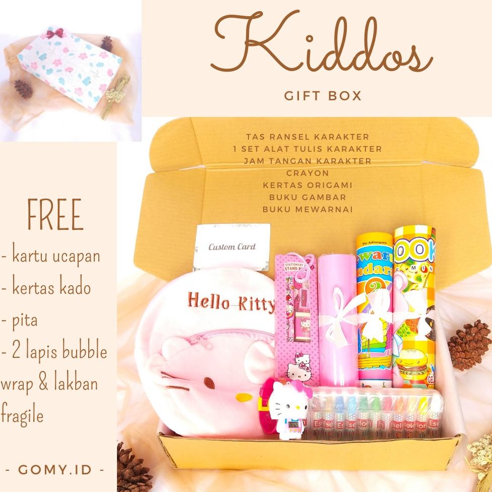 

ERA087 KIDDOS gomy.id gift box kado hadiah hampers ulang tahun anak anak laki perempuan TK KB playgroup karakter doraemon hello kitty spiderman lucu murah unik estetik ***