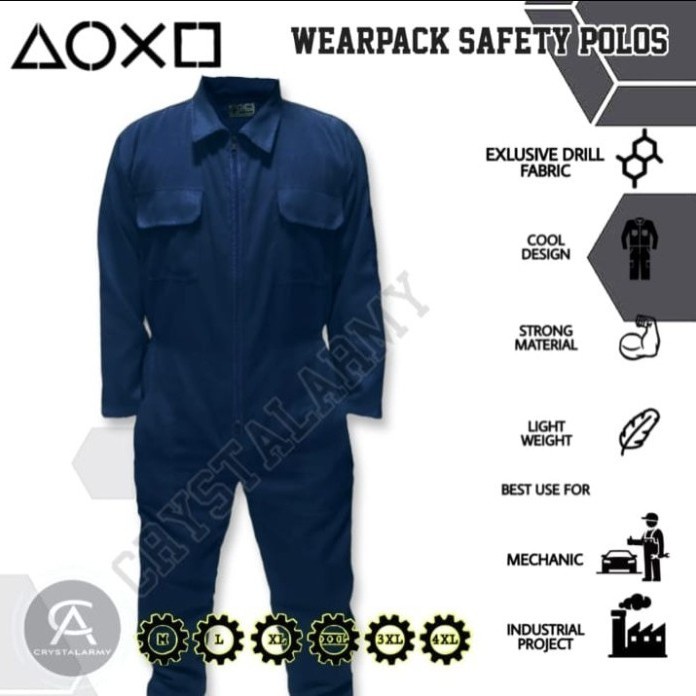 wearpack / baju bengkel / seragam mekanik / wearpack safety / coverall