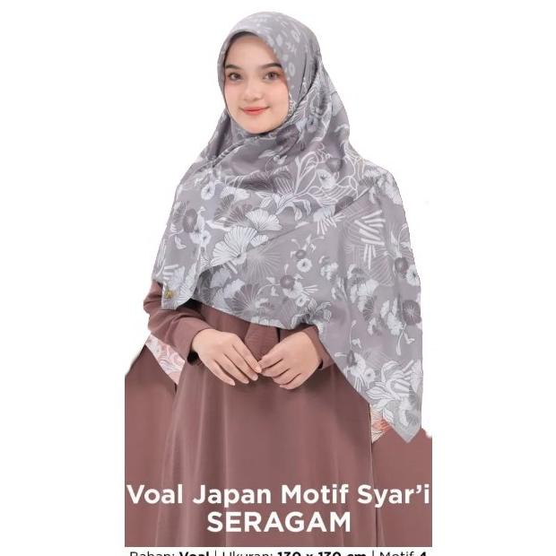 Sale SEGIEMPAT SYARI JUMBO VOAL MOTIF JILBAB UMAMA KERUDUNG 130X130 HIJAB Termurah