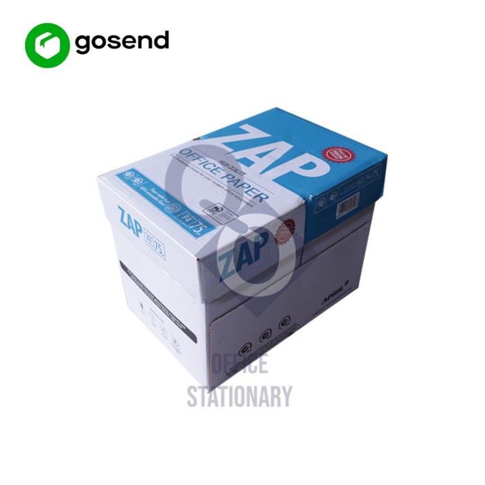 

Kertas HVS Folio F4 75gr ZAP Copy Paper 1 Karton Khusus GOSEND HARGA DISKON