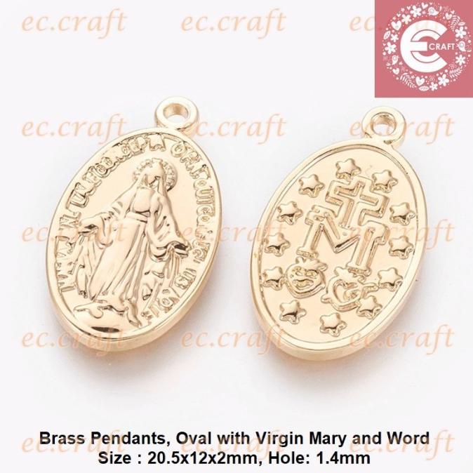 >*>*>*>*] 6 PCS GOLD CHARM VIRGIN MARY / BUNDA MARIA GELANG ROSARIO