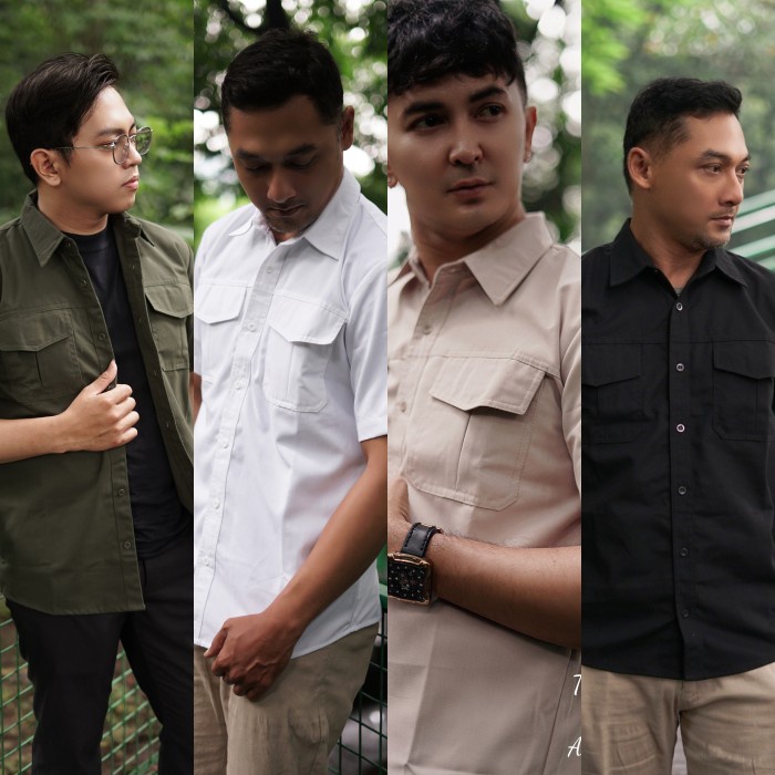 Hards Kemeja Tactical Kemeja Taktikal Pdl Pns Putih Lengan Pendek Tebal