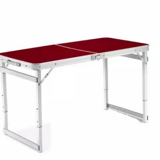 Meja Kerja Lipat / Meja Koper Kaki Persegi / Meja Koper Portable