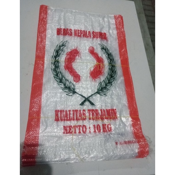 #sale KARUNG BERAS 10 kg cap KEPALA SUPER isi 50 lembar (KARUNG SAJA BUKAN BERASNYA) NQK