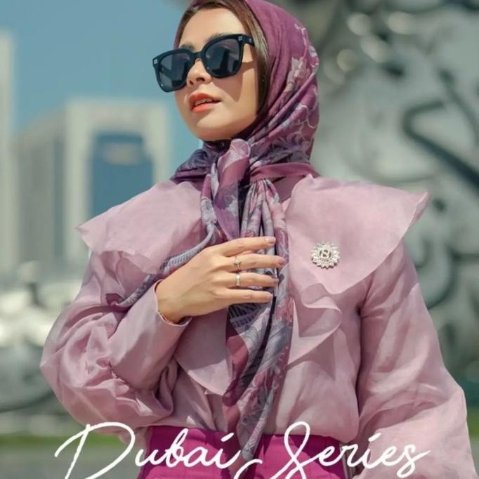 Sale buttonscarves dubai series vanilla, ivory, black, ruby, milkshake Termurah
