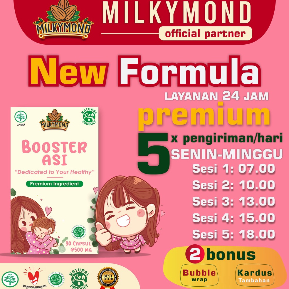 Promo MenarikIi7I2 Milkymond Pelancar Booster Asi Habbatussauda || Soya || Kelor || Katuk || Fenugre