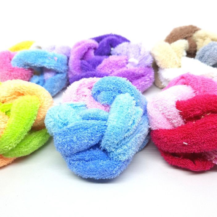 Ready Stock 6pcs IKAT RAMBUT DONUT HANDUK LILIT 10 BESAR GROSIR