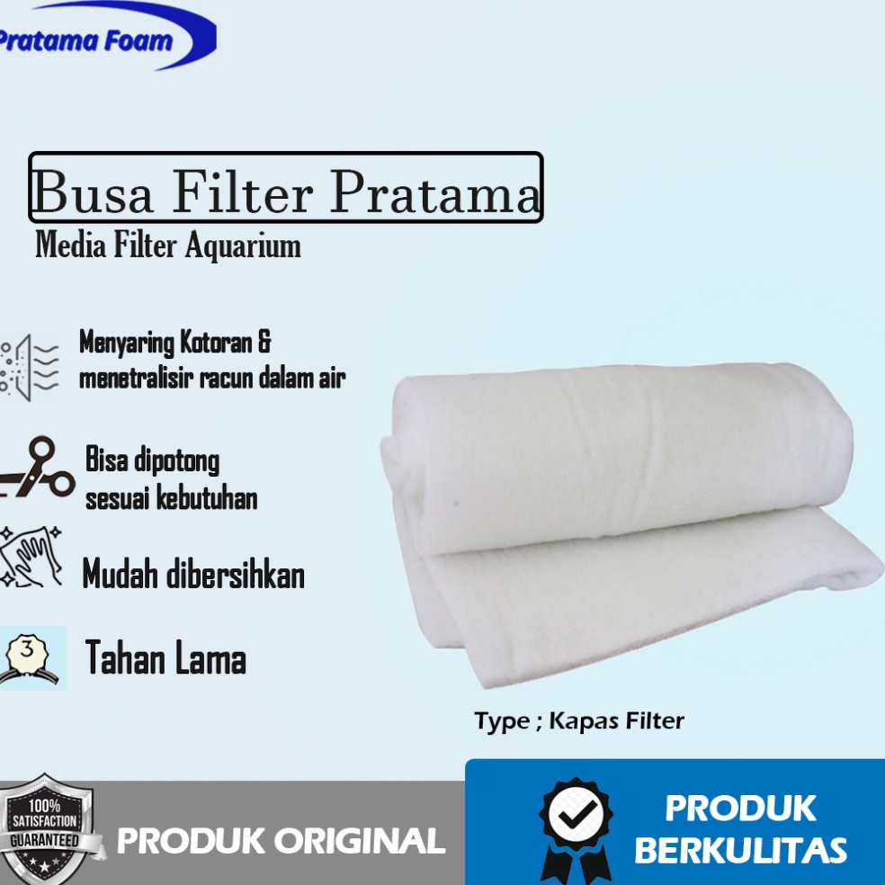 MENARIK Busa Kapas Filter 2m X1m Saringan Filter Air Kolam Ikan Koi - Aquarium Ikan Hias