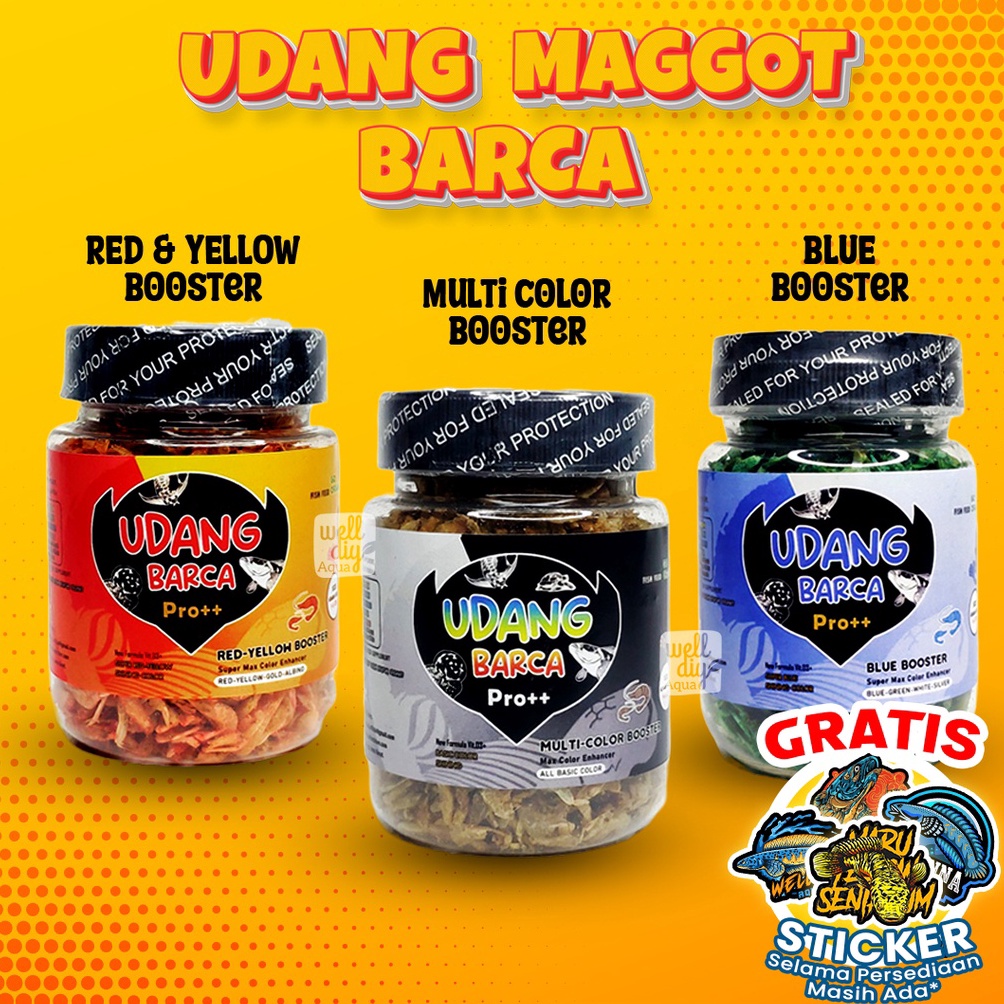 0U7240 Udang El Barca Kering Pakan Ikan Channa Maggot Cricket Uljer Ulhong Umaggot Ulgot Xtra Predat