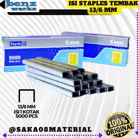 

➣ PROMO MURAH ISI STAPLES TEMBAK 8 MM 6 MM ORIGINAL BENZ TERBARU / ISI STAPLES 13/8MM / ISI STAPLES 13/6MM / REFIL STAPLES 8 MM / ISI ULANG STAPLES / STAPLER / ISI STAPLES U / STAPLES GUN / STAPLES 1988 / ISI STAPLES TERLARIS @SAKA08MATERIAL 62
