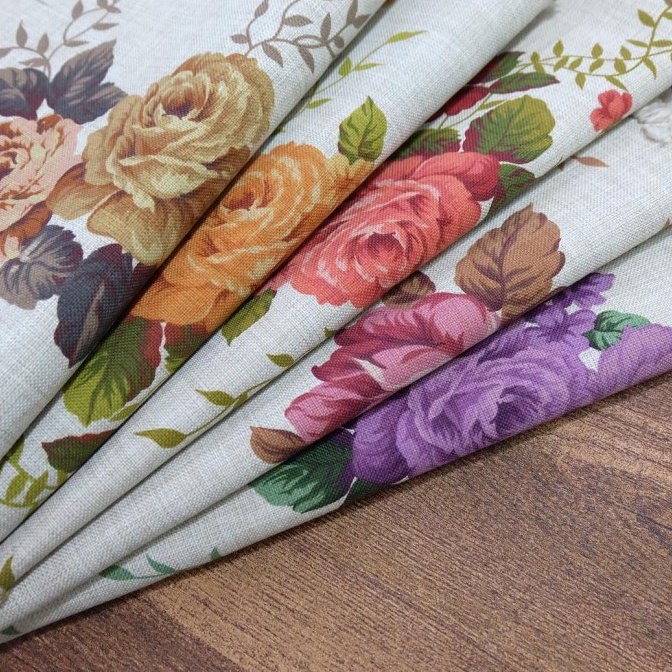 MURAH  BELI 3 FREE MINI GOLD  BAHAN KAIN JOK SOFA REGENCY MOTIF BUNGA KEMBANG - MERLINE