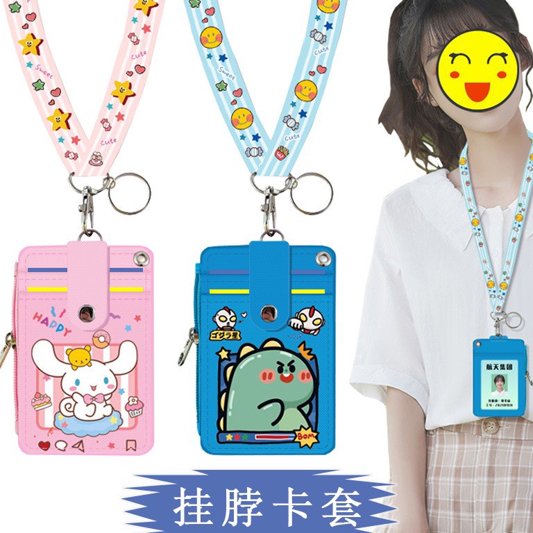 

QNNRN 2419 Name Tag ID Card Holder dengan Tempat Koin 3 Slot ➟Stock Banyak