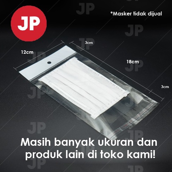 

GK92 Plastik Opp perlize uk 12 x 18/Kemasan Untuk Masker/Opp Display, harga 1 pack@100pcs. lczkt