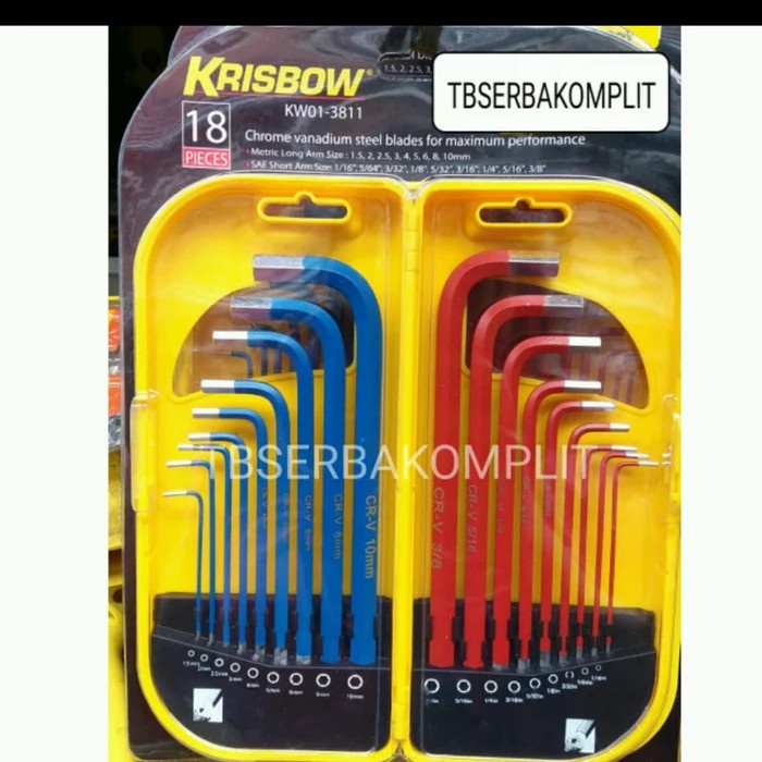 Bestseller Kunci L Set Isi 18 Pcs Krisbow