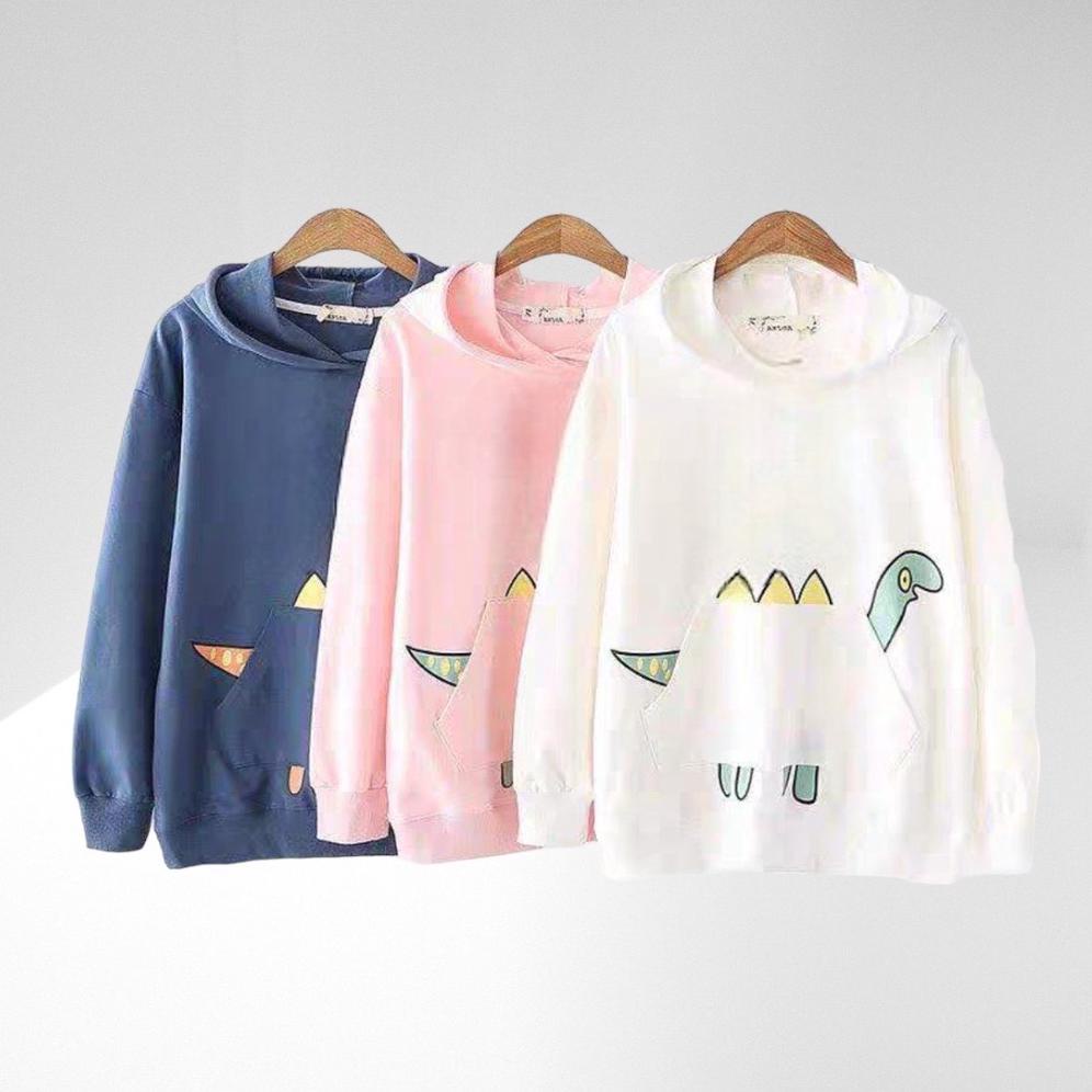 POCKET DINOS HOODIE KIYOWO COUPLE PH