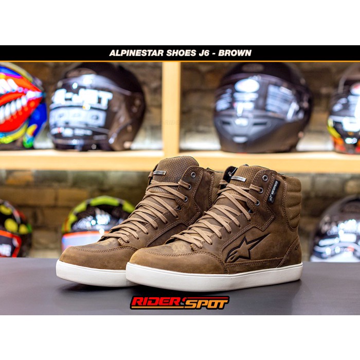Bestseller Alpinestar Shoes J6 Waterproff - Brown Sepatu Riding Touring Original